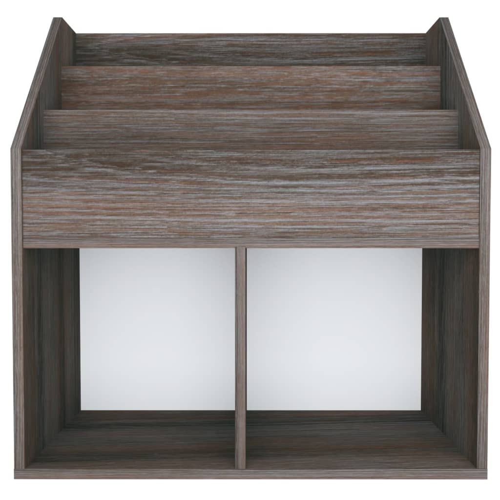 Kindertijdschriftenrek 7X30X78,5 Cm Spaanplaat Grijs En Eiken grey and sonoma oak