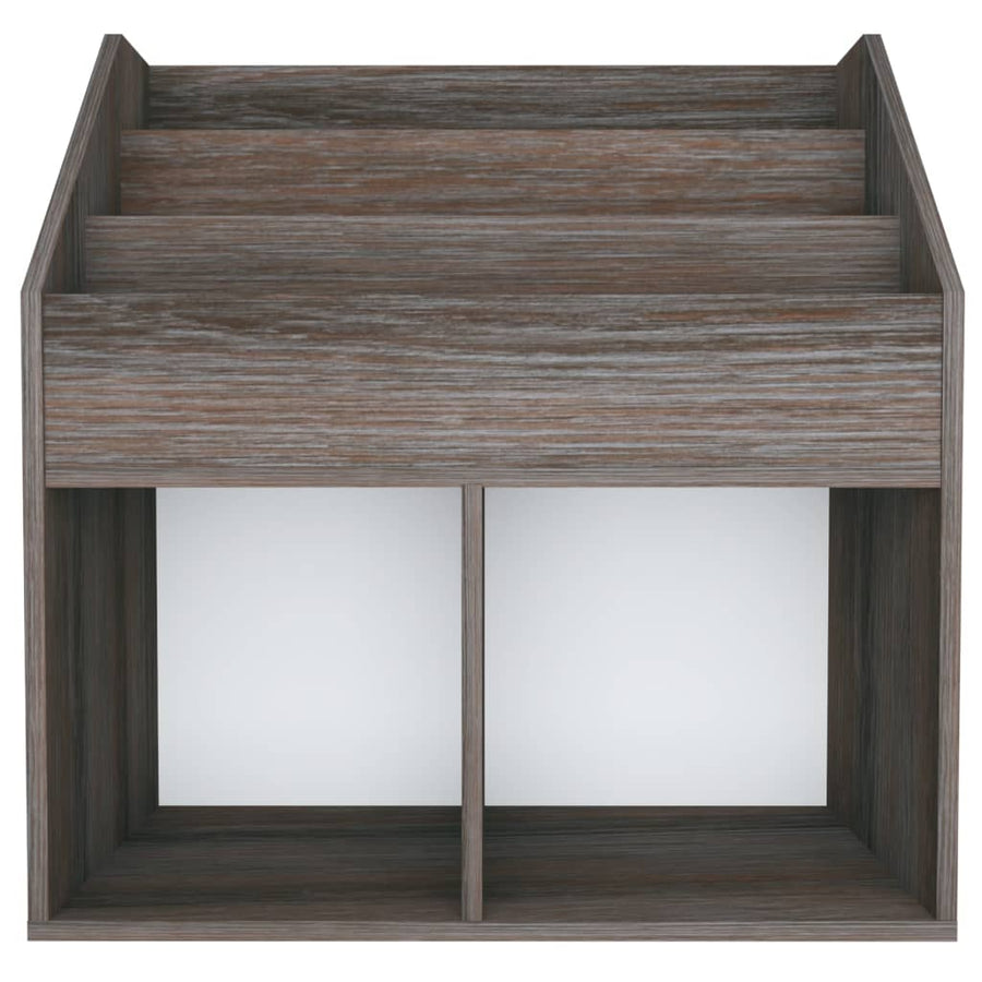 Kindertijdschriftenrek 7X30X78,5 Cm Spaanplaat Grijs En Eiken grey and sonoma oak