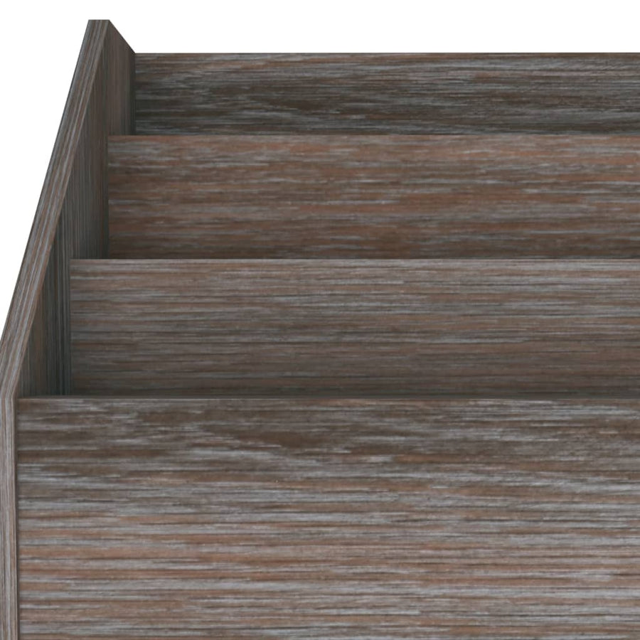 Kindertijdschriftenrek 7X30X78,5 Cm Spaanplaat Grijs En Eiken grey and sonoma oak