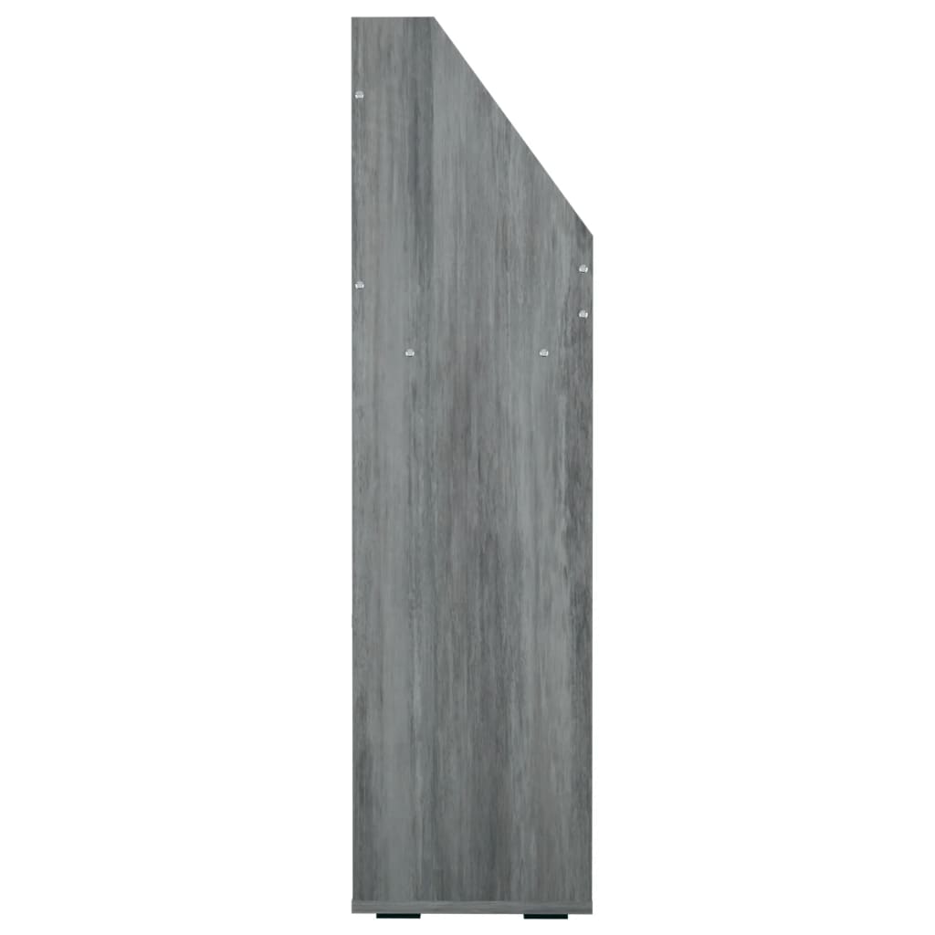 Kindertijdschriftenrek 71x30x114 cm spaanplaat betongrijs Betongrijs
