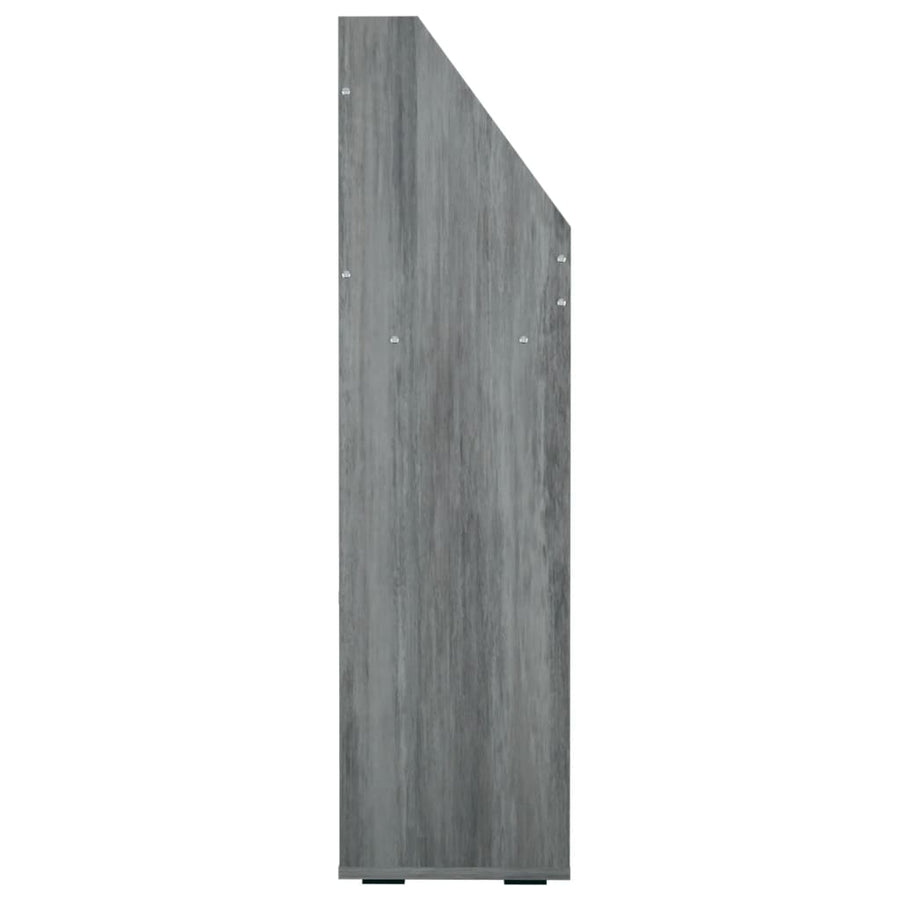 Kindertijdschriftenrek 71x30x114 cm spaanplaat betongrijs Betongrijs