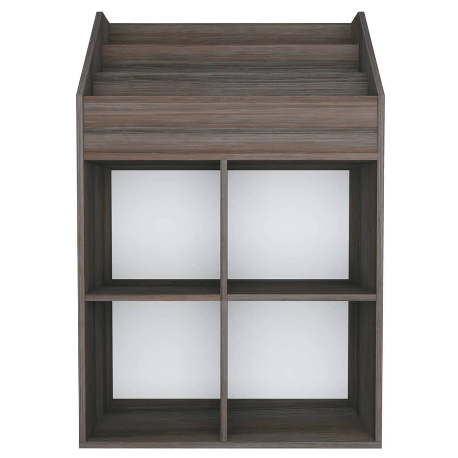 Kindertijdschriftenrek 7X30X4 Cm Spaanplaat Grijs En Eiken grey and sonoma oak