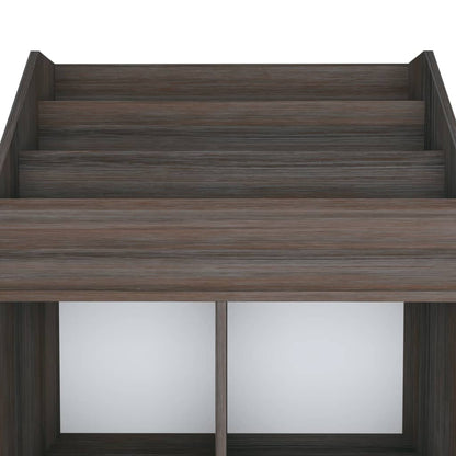 Kindertijdschriftenrek 7X30X4 Cm Spaanplaat Grijs En Eiken grey and sonoma oak