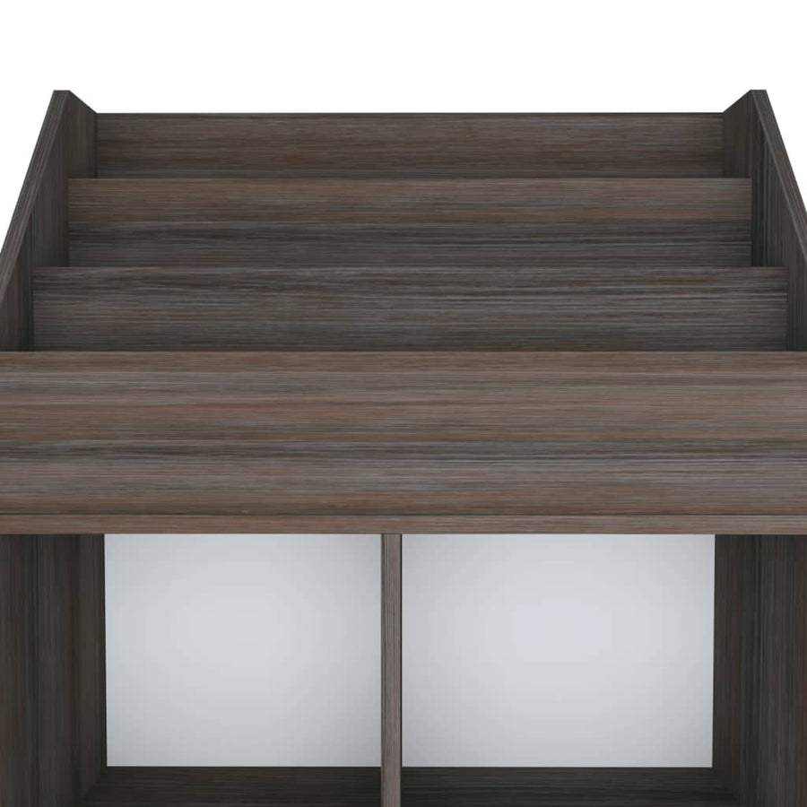 Kindertijdschriftenrek 7X30X4 Cm Spaanplaat Grijs En Eiken grey and sonoma oak