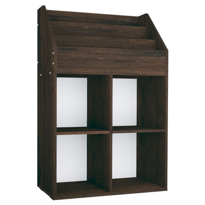 Kindertijdschriftenrek 7X30X4 Cm Spaanplaat Gerookt eiken