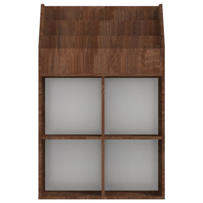 Kindertijdschriftenrek 7X30X4 Cm Bewerkt Hout Bruineiken