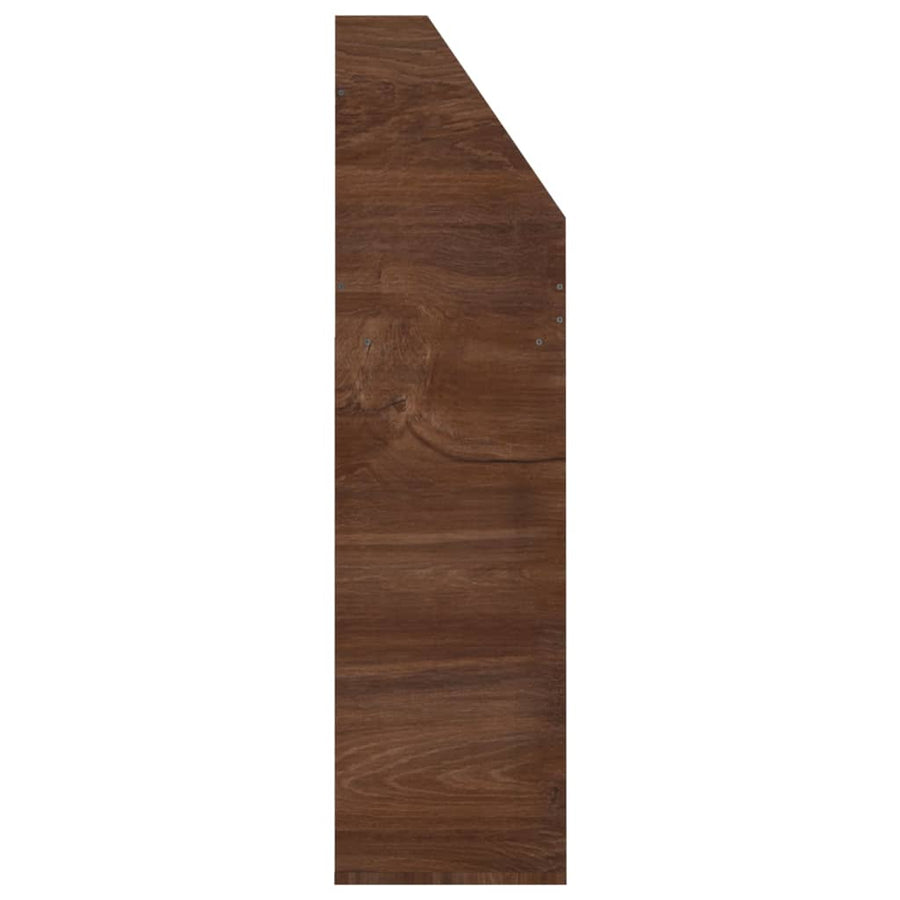 Kindertijdschriftenrek 7X30X4 Cm Bewerkt Hout Bruineiken
