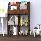Kindertijdschriftenrek 71x30x114 cm bruineiken bewerkt hout