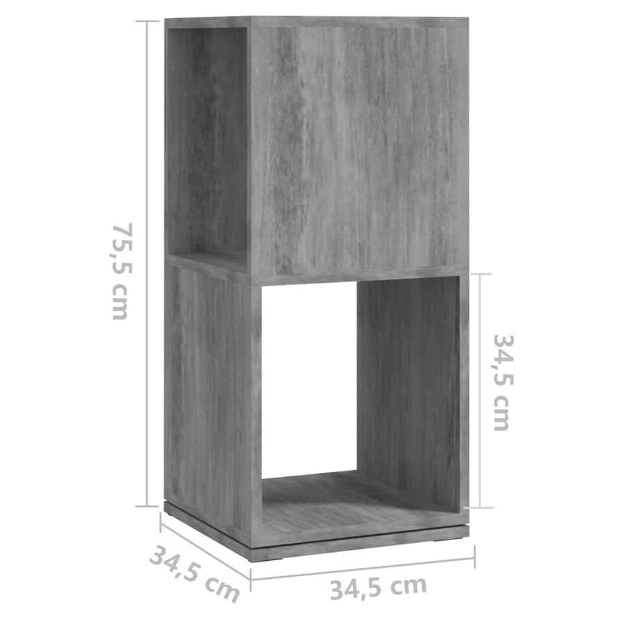 Draaikast 34,5X34,5X75,5 Cm Spaanplaat Betongrijs