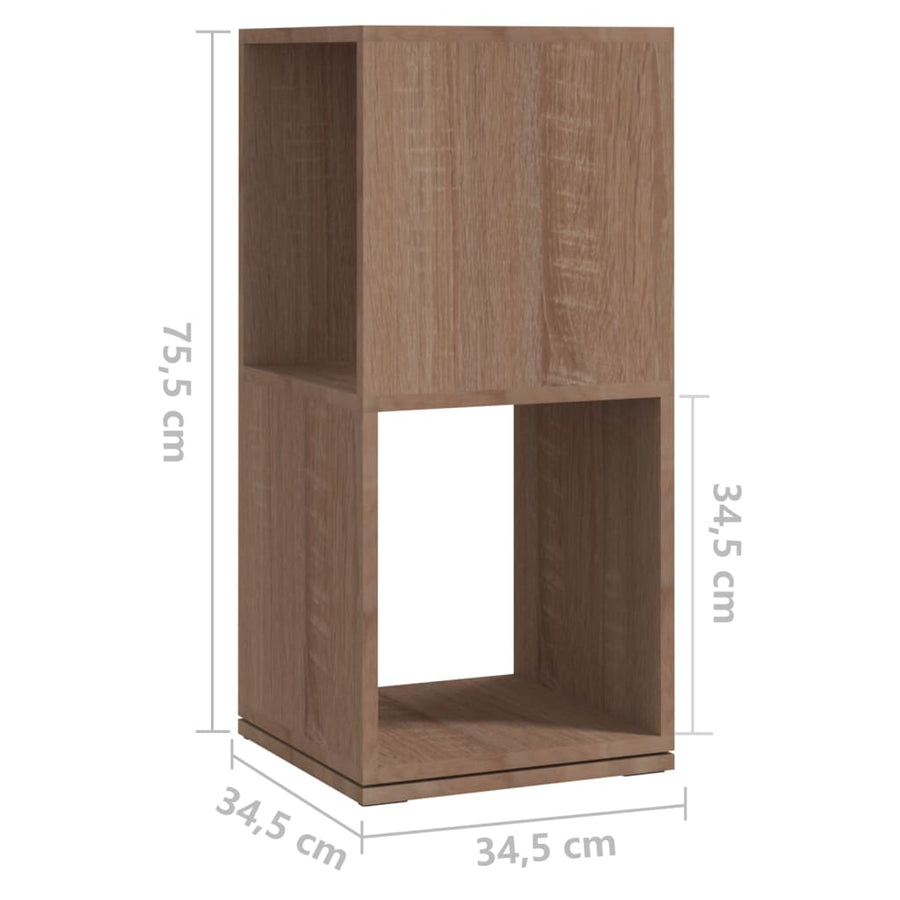 Draaikast 34,5X34,5X75,5 Cm Spaanplaat Sonoma eiken