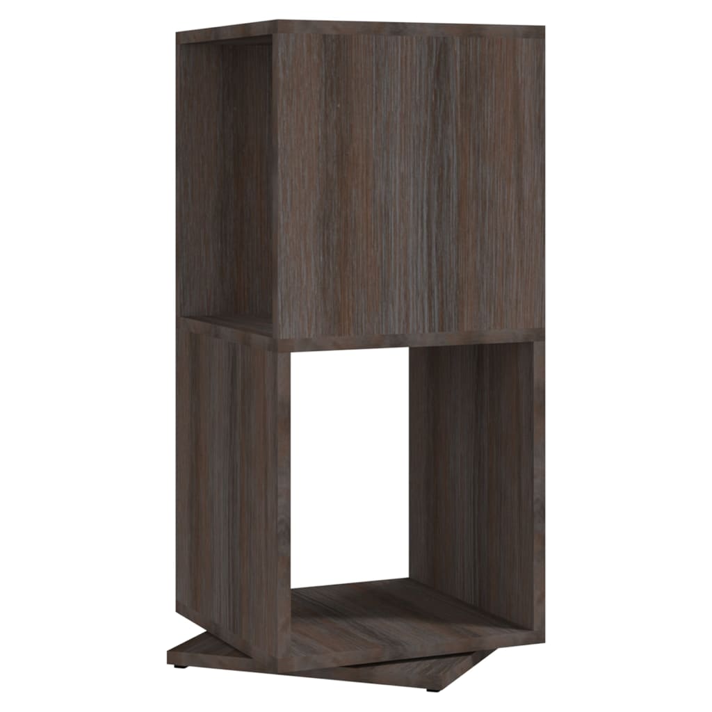 Draaikast 34,5X34,5X75,5 Cm Spaanplaat Grijs En Sonoma Eiken grey and sonoma oak