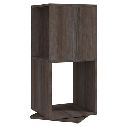 Draaikast 34,5X34,5X75,5 Cm Spaanplaat Grijs En Sonoma Eiken grey and sonoma oak