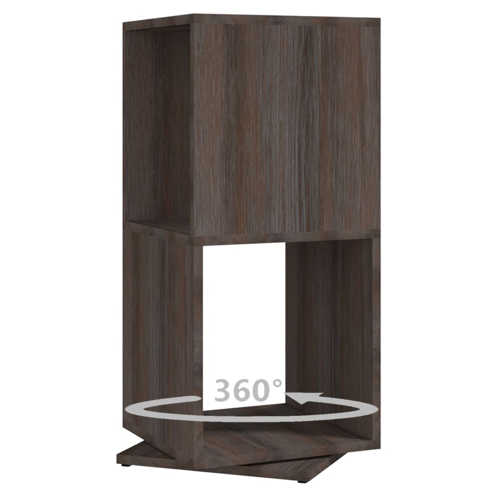 Draaikast 34,5X34,5X75,5 Cm Spaanplaat Grijs En Sonoma Eiken grey and sonoma oak