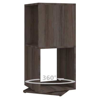 Draaikast 34,5X34,5X75,5 Cm Spaanplaat Grijs En Sonoma Eiken grey and sonoma oak