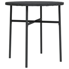 Salontafel 45 Cm Poly Rattan Zwart