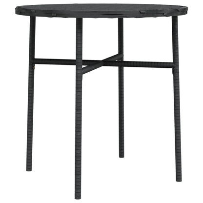 Salontafel 45 Cm Poly Rattan Zwart