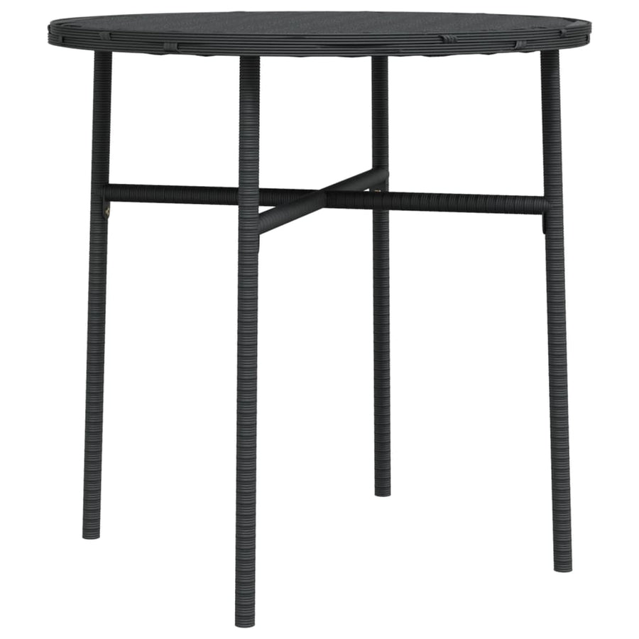 Salontafel 45 Cm Poly Rattan Zwart