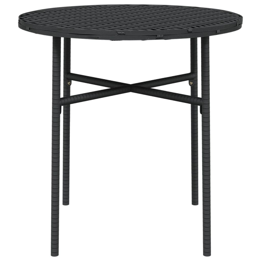 Salontafel 45 Cm Poly Rattan Zwart