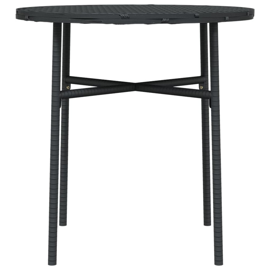 Salontafel 45 Cm Poly Rattan Zwart