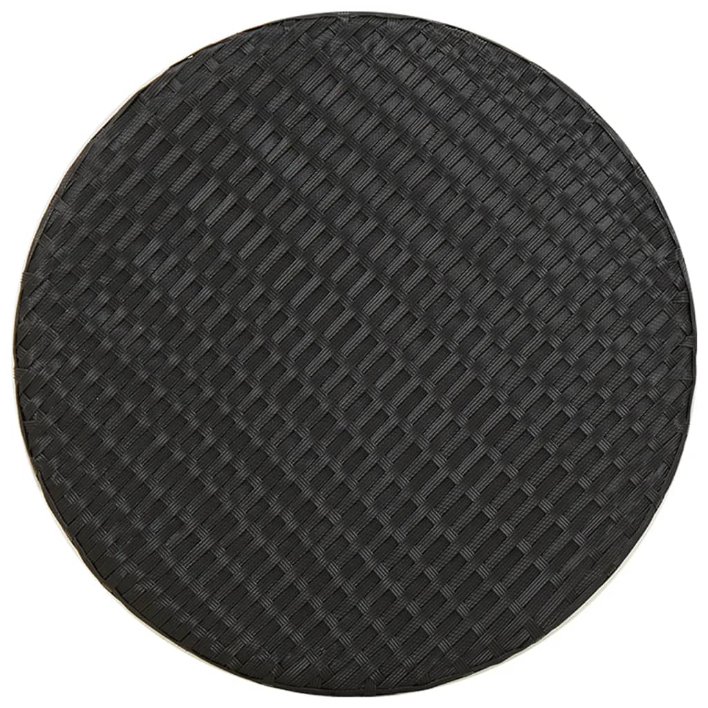 Salontafel 45 Cm Poly Rattan Zwart