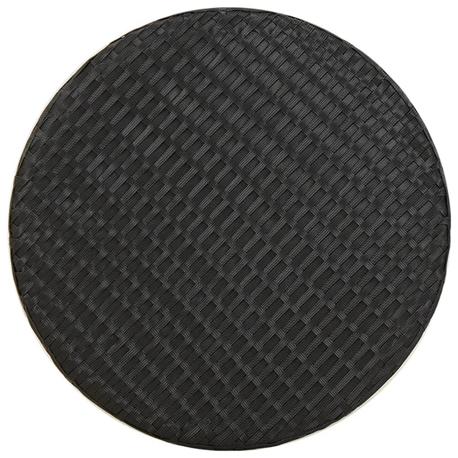 Salontafel 45 Cm Poly Rattan Zwart
