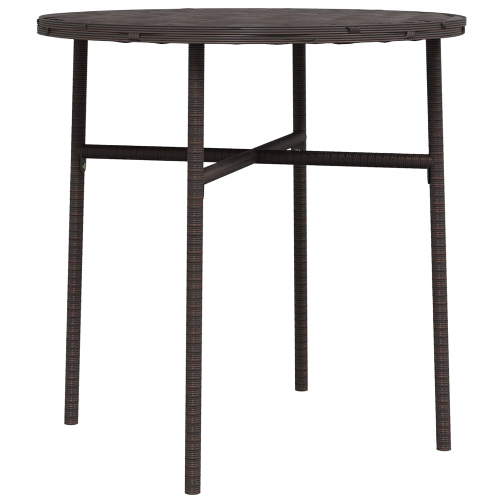 Salontafel 45 Cm Poly Rattan Bruin