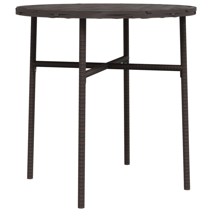 Salontafel 45 Cm Poly Rattan Bruin
