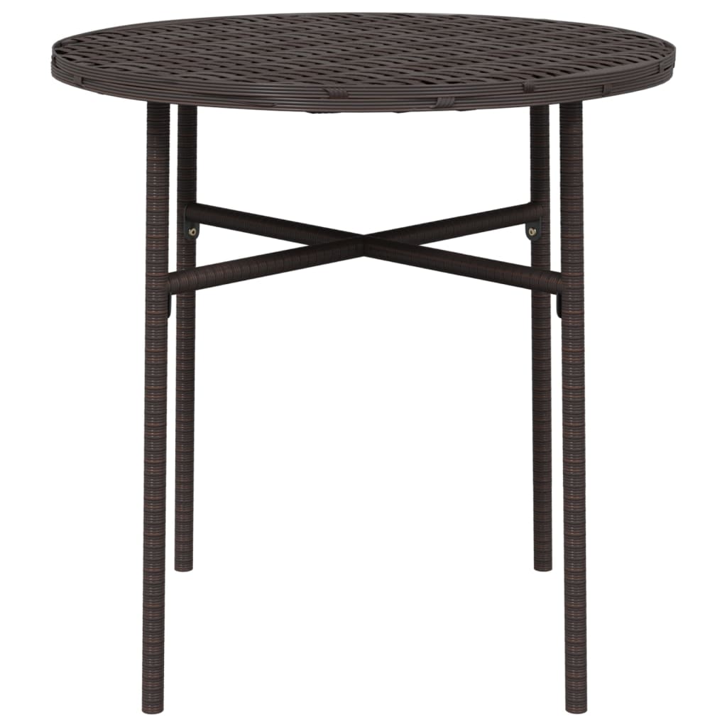 Salontafel 45 Cm Poly Rattan Bruin