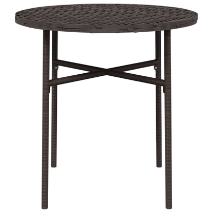 Salontafel 45 Cm Poly Rattan Bruin