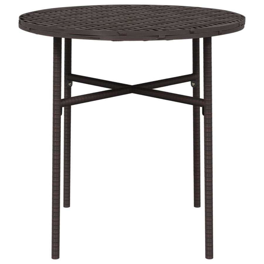 Salontafel 45 Cm Poly Rattan Bruin
