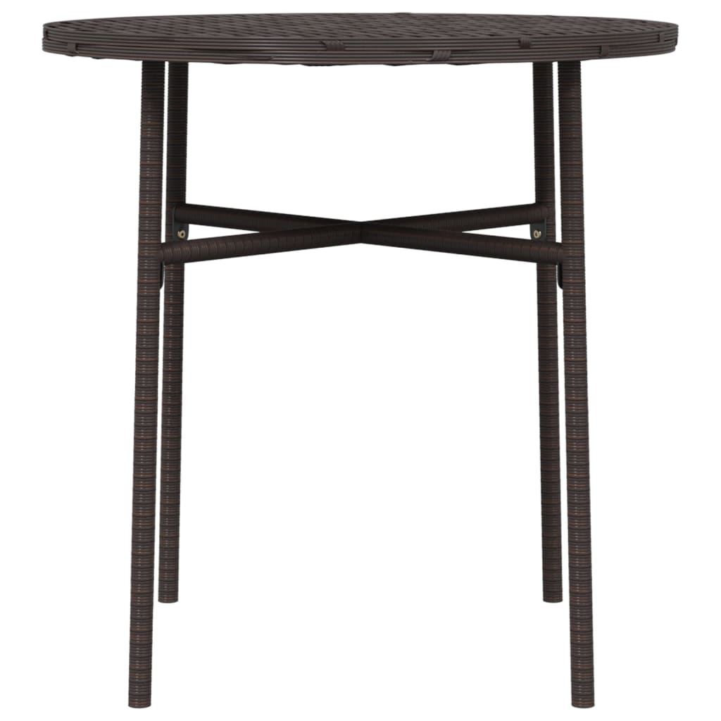 Salontafel 45 Cm Poly Rattan Bruin