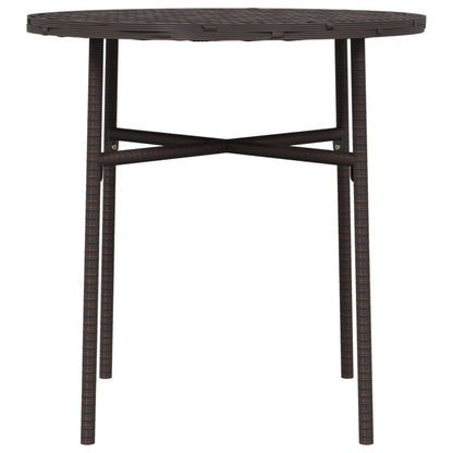 Salontafel 45 Cm Poly Rattan Bruin