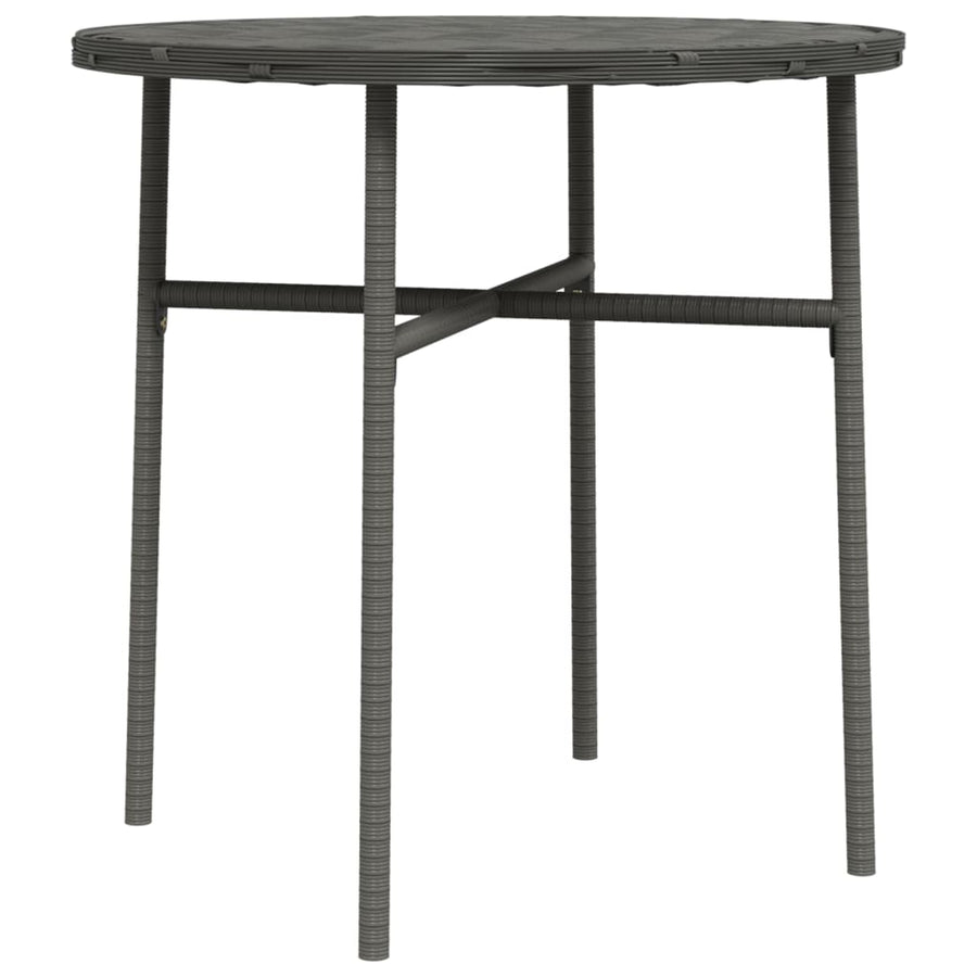 Salontafel 45 Cm Poly Rattan Grijs