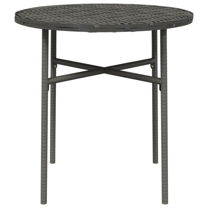 Salontafel 45 Cm Poly Rattan Grijs