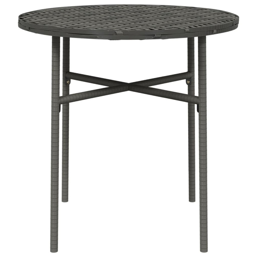 Salontafel 45 Cm Poly Rattan Grijs