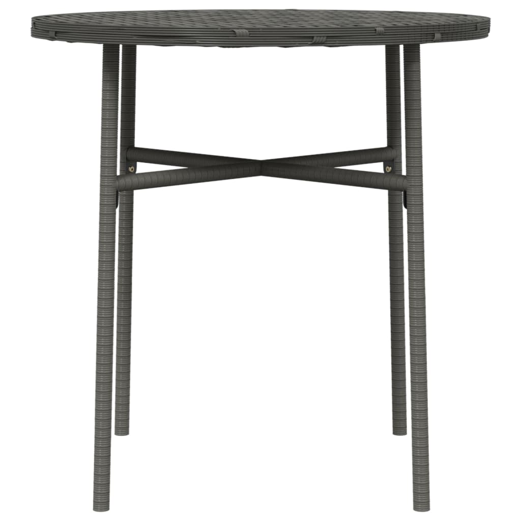 Salontafel 45 Cm Poly Rattan Grijs