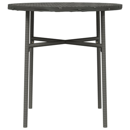 Salontafel 45 Cm Poly Rattan Grijs