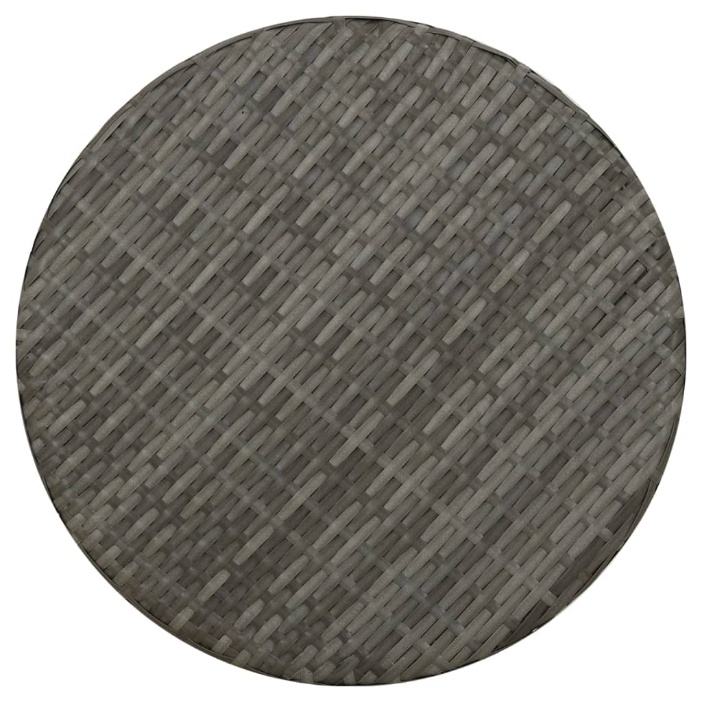 Salontafel 45 Cm Poly Rattan Grijs
