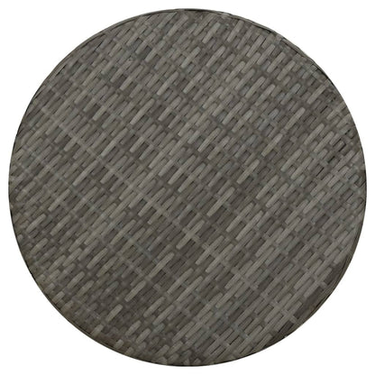 Salontafel 45 Cm Poly Rattan Grijs