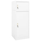 Zadelkast 53x53x140 cm staal wit wandmontage
