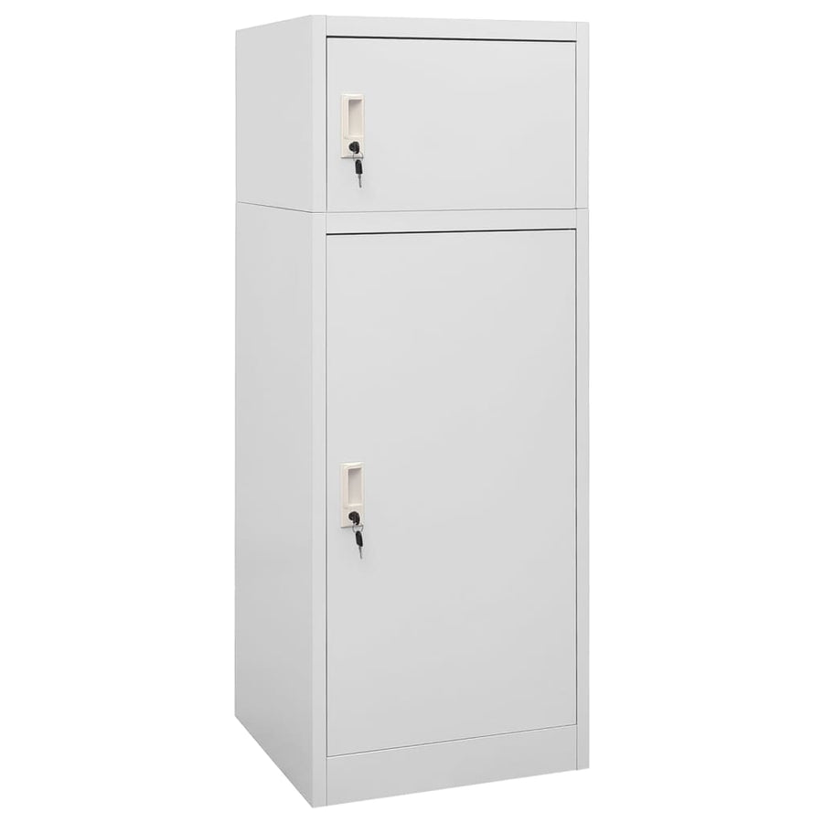 Zadelkast Staal 53 x 53 x 140 cm Lichtgrijs