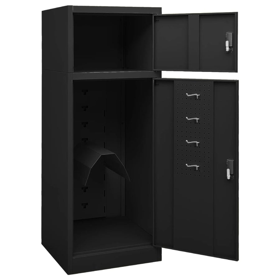 Zadelkast Staal 53 x 53 x 140 cm Zwart