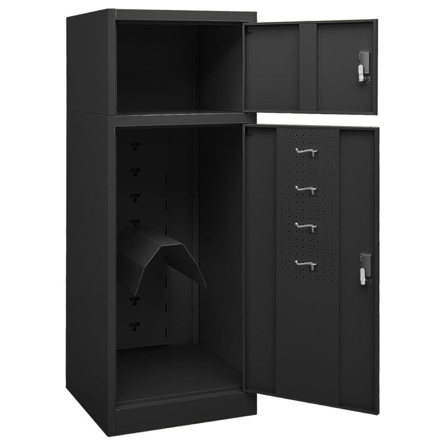 Zadelkast Staal Kleurig 53 x 53 x 140 cm Antraciet
