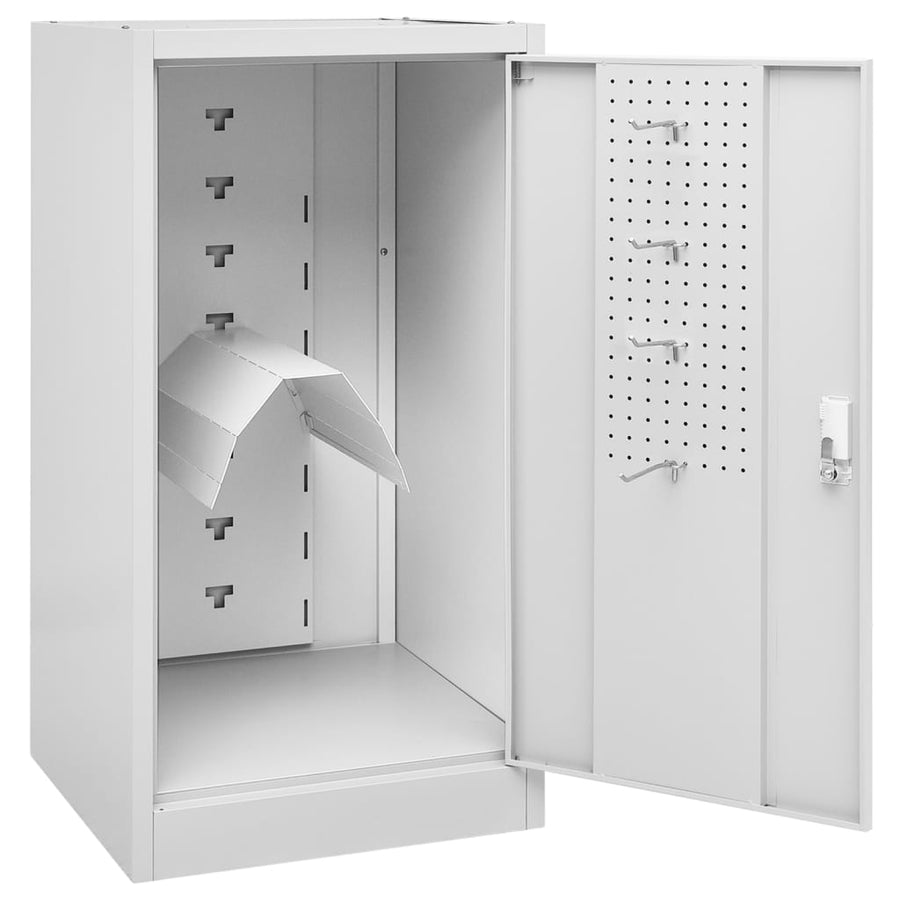 Zadelkast Staal 53 x 53 x 105 cm Lichtgrijs