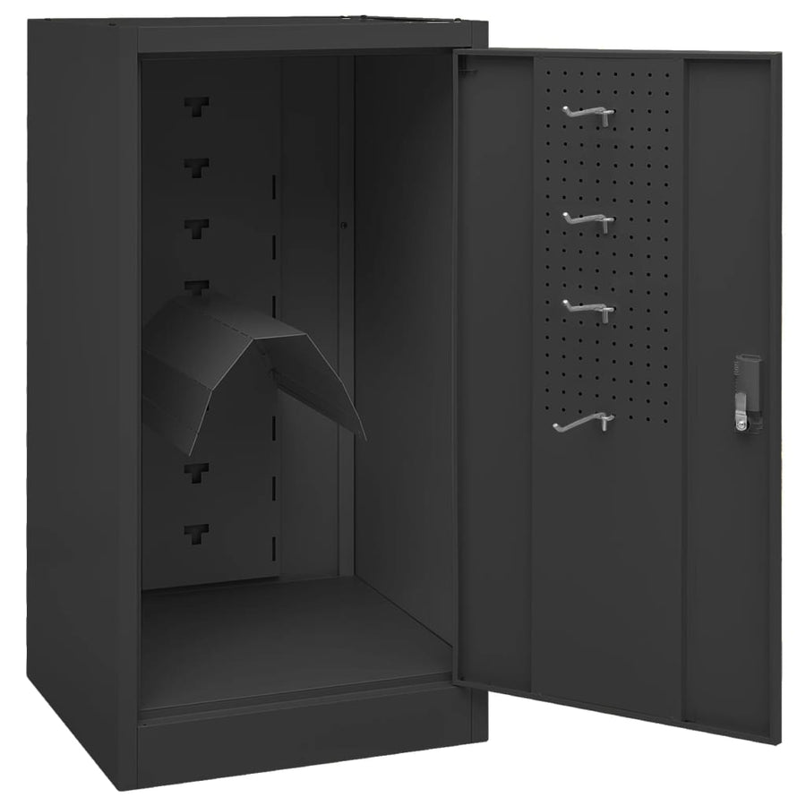 Zadelkast Staal Kleurig 53 x 53 x 105 cm Antraciet