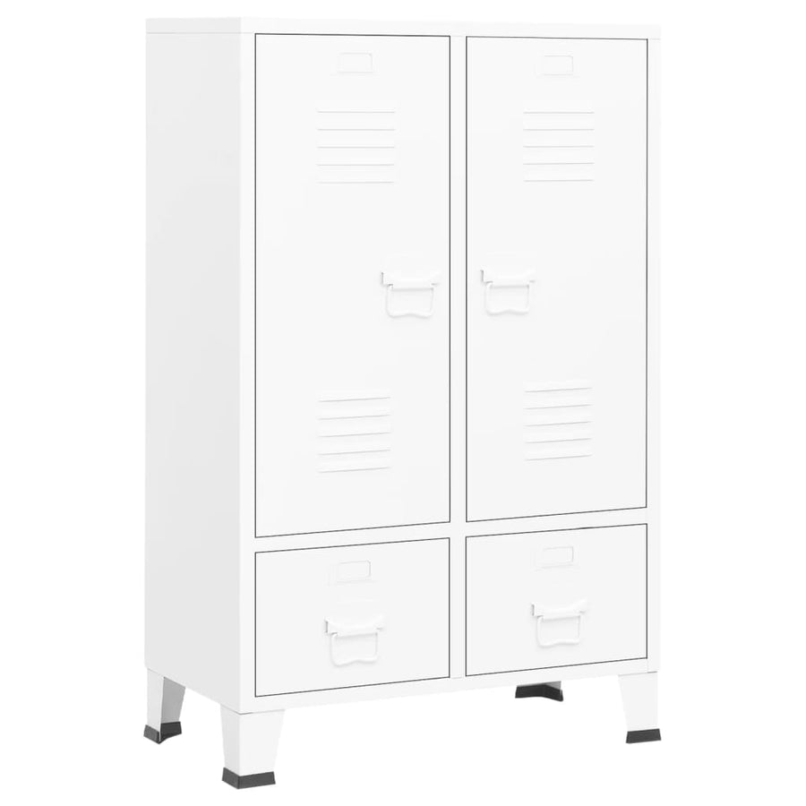 Kledingkast Industrieel 67X35X07 Cm Staal Wit