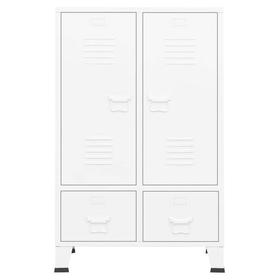 Kledingkast Industrieel 67X35X07 Cm Staal Wit
