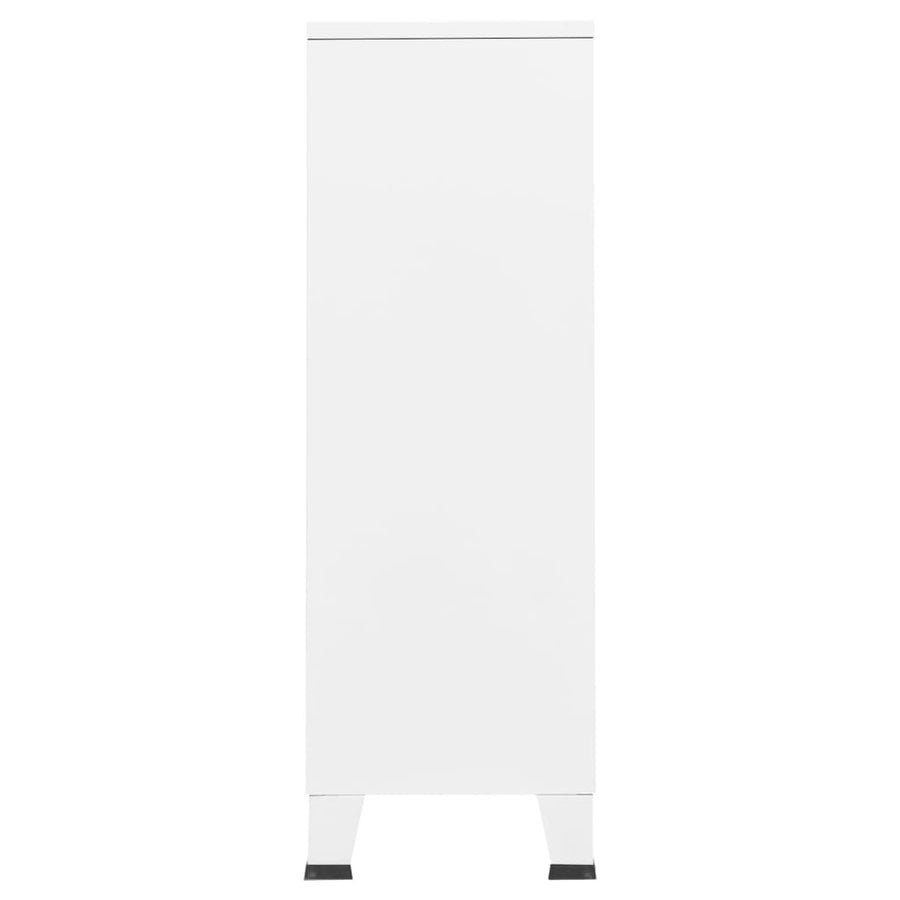 Kledingkast Industrieel 67X35X07 Cm Staal Wit