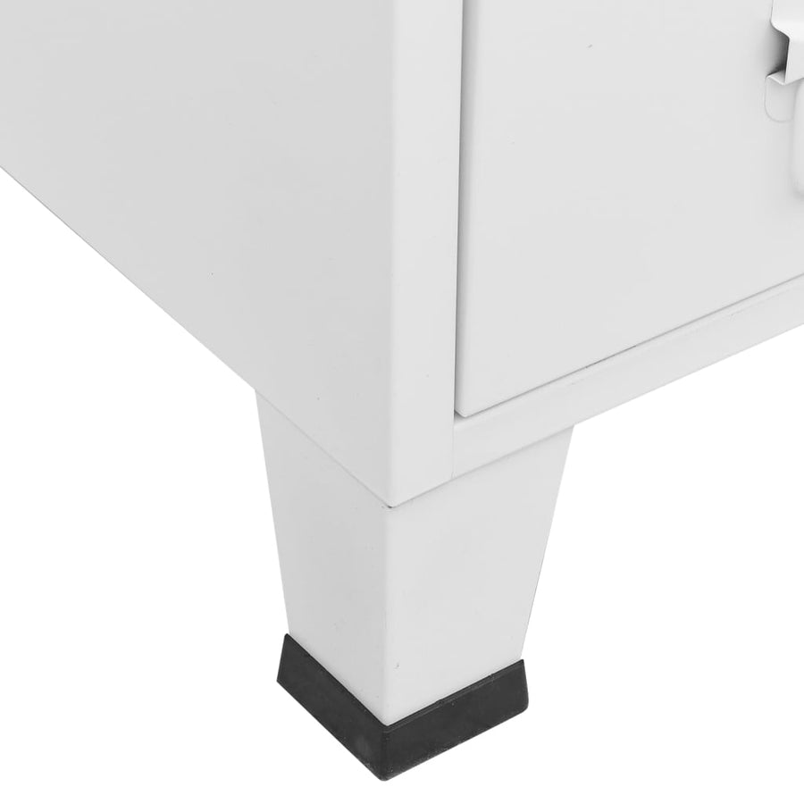 Kledingkast Industrieel 67X35X07 Cm Staal Wit