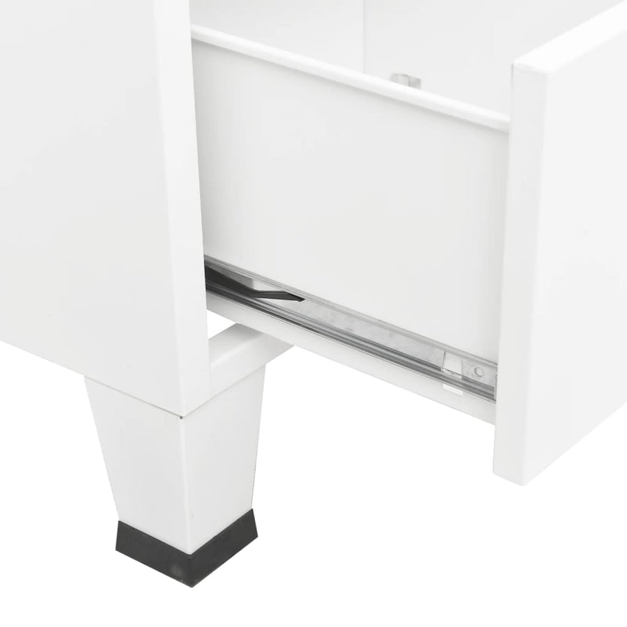 Kledingkast Industrieel 67X35X07 Cm Staal Wit